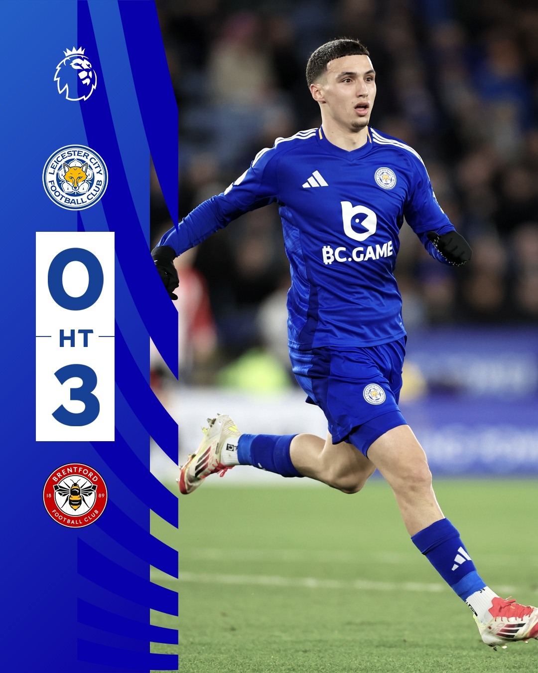  半場0-3！萊斯特若不進球輸球，將主場6連敗0進球創(chuàng)歷史最糟戰(zhàn)績