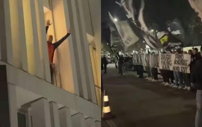  都體：尤文球迷來(lái)到酒店外支持新主帥，圖多爾向球迷們揮手致意