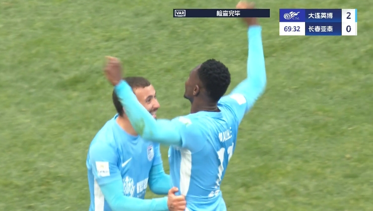  馬萊萊大連處子球！呂焯毅助攻馬萊萊破門，大連英博2-0亞泰